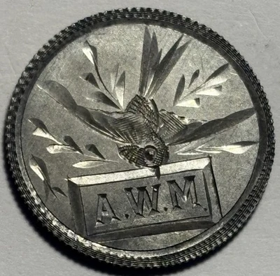 Ficha de amor de centavo libertad sentada 1890 - diseño de pájaro  Foto 1 de 3