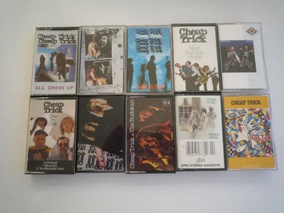 TEN  CHEAP TRICK CASSETTE ALBUMS - ALL PLAY TESTED - VERY GOOD CONDITION - Image 1 of 4