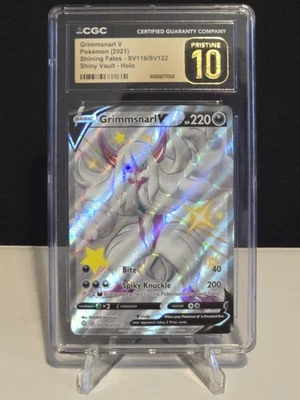 Grimmsnarl V Full Art Shiny SV116/SV122 - Pokemon Shining Fates CGC Pristine 10 - image 1 of 4