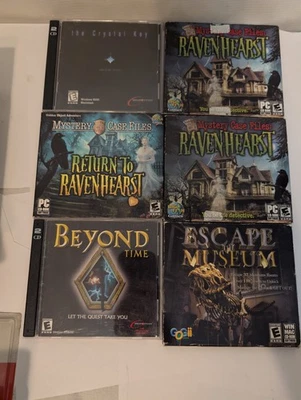 Lot 6 PC Games Return of Ravenhearst Crystal Key Beyond Time Escape Museum + VG+ - Image 1 of 4