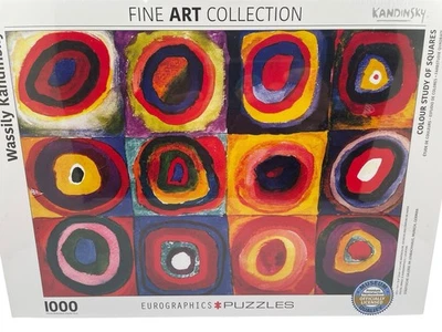 Wassily Kandinsky Eurographics 1000 Piece Puzzle Colour Study of Squares SEALED - Image 1 of 4