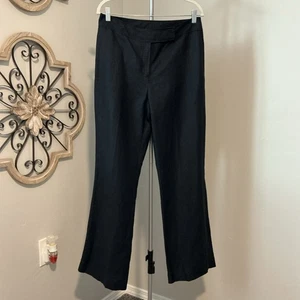 Women Pants Sz 10 Dark Navy Blue Rayon Silk Blend Old Money Soft Unbranded - Picture 1 of 9