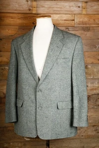 Greenwoods Tweed Sakko Blazer 46R Grün Wolle - Bild 1 von 6