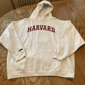 Harvard Hoodie weiß Pullover College Sweatshirt JANSPORT Unisex Gr. XL - Bild 1 von 5