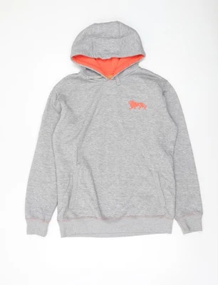 Lonsdale Women’s Grey Hooded Pullover Hoodie Size 14 - Image 1 of 4