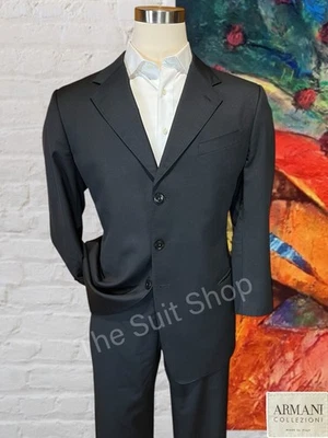 Armani Collezioni Mens 46R 38x28 Charcoal Gray 2-Piece Designer Suit - Image 1 of 4