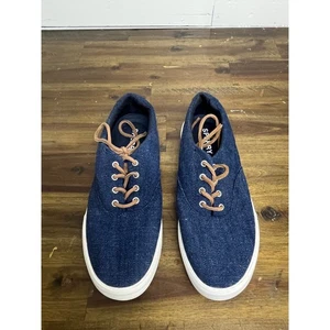 Scarpe da barca Sperry uomo Striper II CVO blu denim tela casual sneakers - Foto 1 di 7