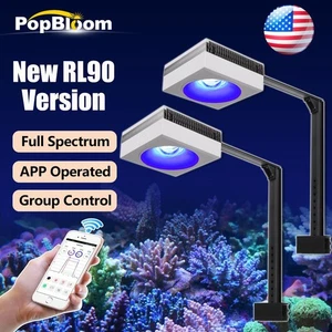 PopBloom 2PCS RL90 Reef Led Aquarium Light 48 Saltwater Reef Aquarium Led Lights - Picture 1 of 13