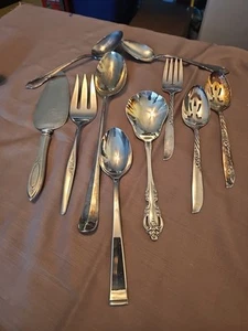 11pc piece Mixed Lot Vintage Silver Plate  Serving Pieces Rogers,Oneida,towle - Picture 1 of 19