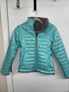 Girl's The North Face reversible puffer  TEAL  jacket, size M  10/12 Fleece - Picture 1 of 12