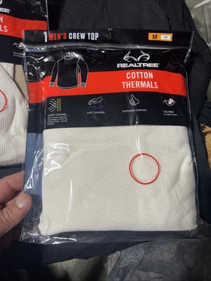 Realtree Cotton Thermals Underwear Men's Size Medium Top 38-40 - Image 1 of 4