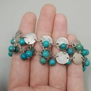 Vintage Jay King Armband Desert Rose Trading DTR Sterling 925 Türkis 8 Zoll - Bild 1 von 11
