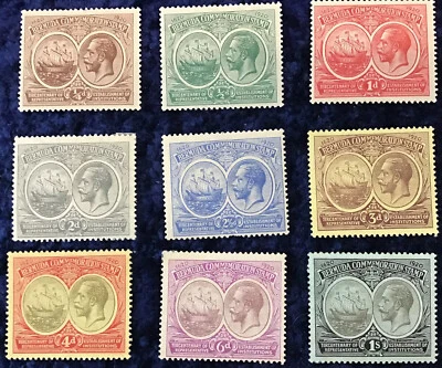 Bermuda 1920 Tercentenary 1/2 to 1/- SG 59/67 Lightly Mounted Mint Cat £110 2016 - Image 1 of 2