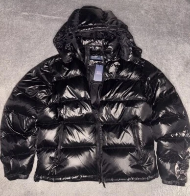 Polo Ralph Lauren Men’s Water-Resistant Down Jacket BLACK GLOSS XXL MSRP $498 - Image 1 of 4
