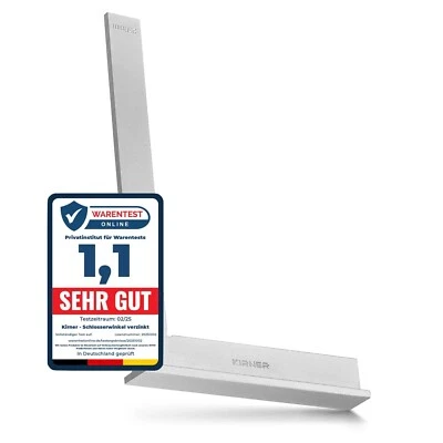 Profi 90° Schlosserwinkel mit Anschlag - Rostfrei & Verzinkt - Präzise - Bild 1 von 4