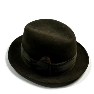 Resistol selbstformender langer ovaler Cowboyhut braun Gerber Idaho Fedora - Bild 1 von 16