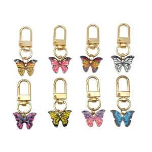 8 Pack Fashionable Keychain with Butterfly Pendant Important Key Accessory - Afbeelding 1 van 8