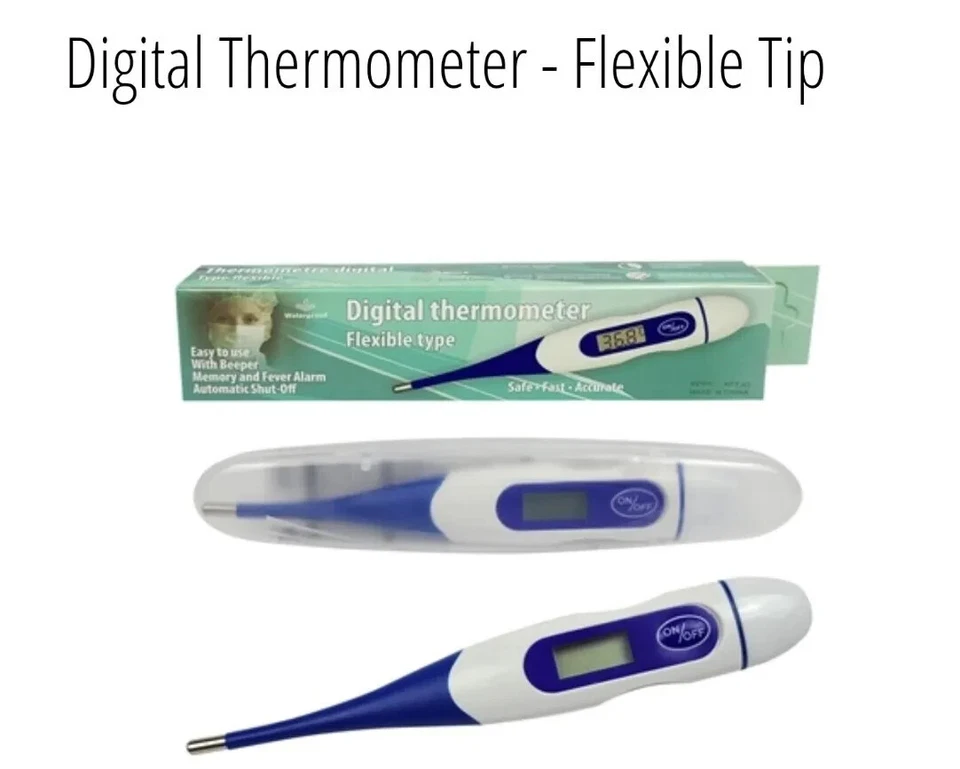 ACCURATE Medical Digital Thermometer - Flexible Tip - Waterproof - LCD - Fever Alarm BNIB