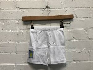 Aston Villa FC Kid's Pyjama Shorts - 12-18 Months - White - USED