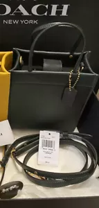 Neu mit Etikett Coach C4828 Mini handschuhgegerbte gelbe Cashin Tragetasche in Amazonasgrün - Bild 1 von 10