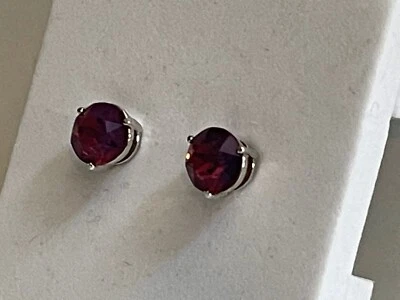 Tachuelas Origami Owl Cyclamen Opal en plata NUEVO SP2095 Foto 1 de 3