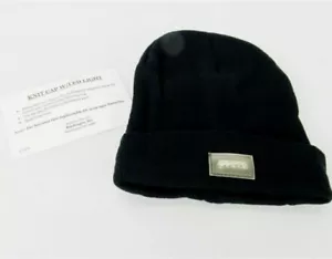 Black Knit Beanie LED Light Hat, Warm Head Gear For Work Cycling Camping New - Picture 1 of 4
