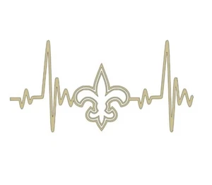 New Orleans Saints Heartbeat Vinyl Decal Window Truck Sticker Laptop  - Picture 1 of 1