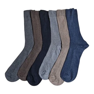 Calze Uomo Diabetico Non Elastiche 100% Cotone Morbide Grip Lavoro Larghe UK 6-11 - Foto 1 di 6