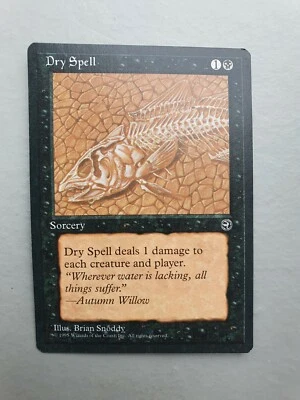 Dry Spell, MTG Homelands (1995) Common Black Sorcery NM - Image 1 of 2