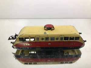 HORNBY MECCANO AUTORAIL ETAT BUGATTI TRAIN TIN TOY -RED O L20.0cm- GOOD - 397 - Picture 1 of 10