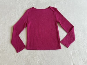 Wonder Nation Girls Tropical Blossom Long Sleeve Pucker Knit Top Sz S (6-6X) NEW - Picture 1 of 12