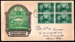 Franklin Roosevelt and Hyde Park (B4) FDC, SC# 930, LW Staehle cachet - Picture 1 of 1