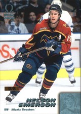 1999-00 (THRASHERS) Pacific Omega Ice Blue #10 Nelson Emerson /75