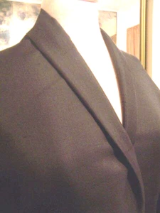 4YDS HEAVY CHARCOAL GREY ITALIAN SILK DUPIONI SILK LINEN SUIT FABRIC - Picture 1 of 4