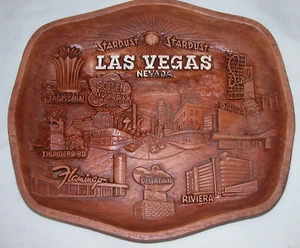 Rare ASMCO Vintage Las Vegas Nevada Souvenir Wall Plaque Tray, Free Shipping USA - Imagen 1 de 4