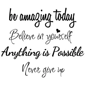 Large Inspirational Quote Wall Decals Removable Positive Saying Wall - Picture 1 of 8