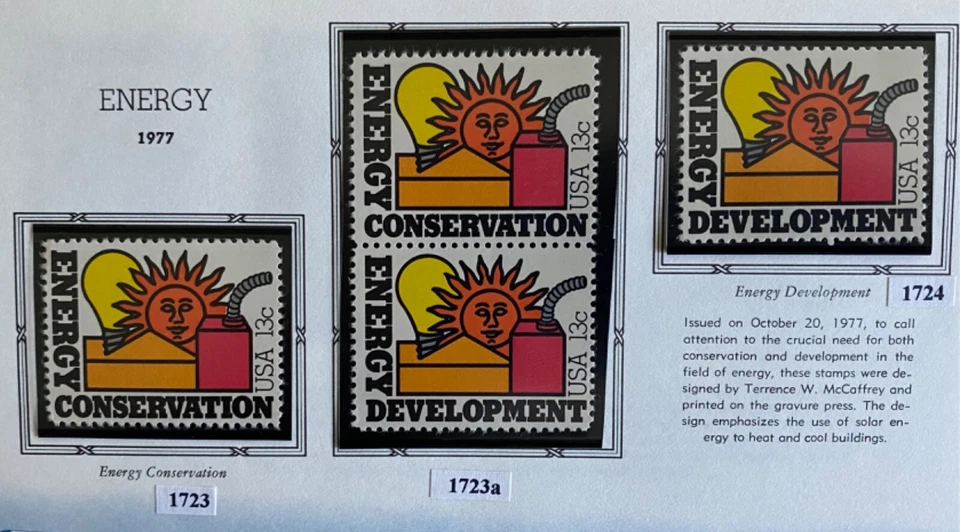 US 1977. Energy.   Sc#1723,24,24a.(Pair of 2). MNH. - Image 1 of 1