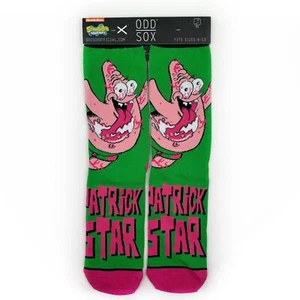 Odd Sox SpongeBob Crew Socks Mens Womens Patrick Nickelodeon Green Pink Fun Gift - Picture 1 of 6