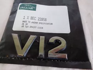 New Jaguar XJS trunk lid V12 emblem badge BEC22058 - Bild 1 von 1