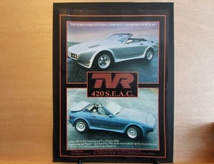 Original 1987 TVR 420 SEAC magazine advert frame-ready wall-art flat-pack - Picture 1 of 1