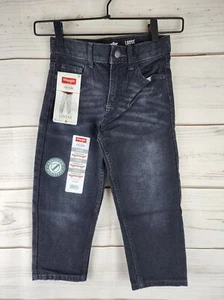 New Black Jeans Boys Size 4 Regular Loose Wrangler - Picture 1 of 4