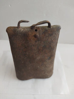 Antique Cow Bell 1890s Primitive Hand Forged Cowbell - Image 1 of 4