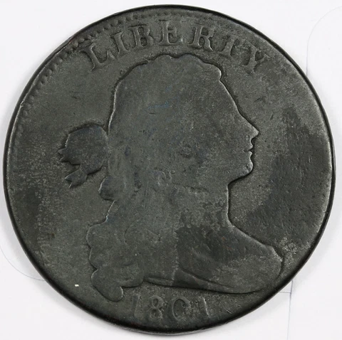 1801 Large Cent.  B-5 Corrected Fraction 100/000.  VG.  172934 Cover