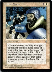 Call to Arms [Ice Age] Magic MTG Never Played NP Rare 1995 Wizards of the Coast - Picture 1 of 4