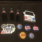 Lot of 10 Vintage Pepsi Refrigerator Magnets Delivery Truck Bottle Caps