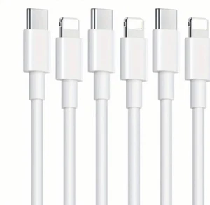 PAQUETE DE 3 CABLES DE CARGA RÁPIDA USB de datos OEM para Apple iPhone 5 6 7 8 X 11 12 MAX - Imagen 1 de 2
