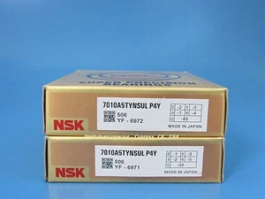 NSK 7010A5TYNSULP4Y Abec-7 Super Precision Spindle Bearings. Matched Set of 2 - Picture 1 of 4