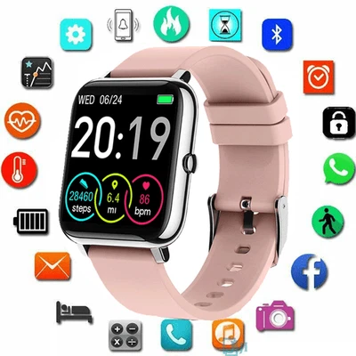 Sport Bluetooth Smartwatch Damen Sport Armband Uhr für Android IOS Smartphone DE - Bild 1 von 4