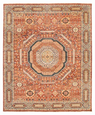 8'1" x 9'9" Vintage Hand Knotted Area Rug Traditional Oriental Wool Carpet - Image 1 of 4