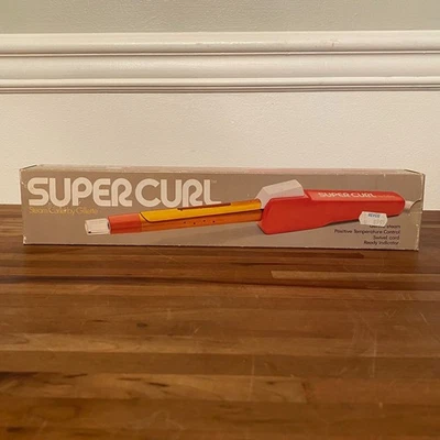 Rizador de vapor varita de peinado de hierro rizador 1978 Gillette Super Curl Dance Cheer Hair Foto 1 de 4
